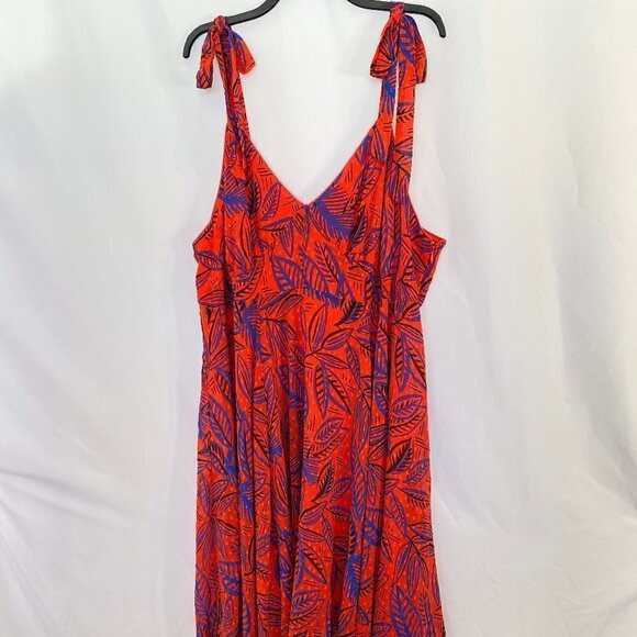 Red & Royal Blue Summer Flare Dress - Picture 1 of 13